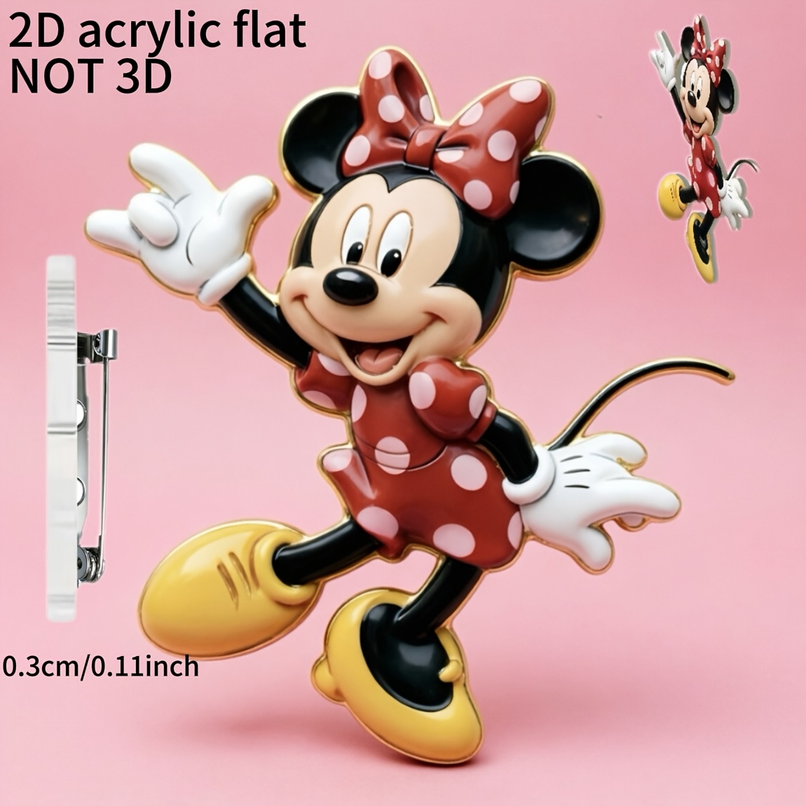 E-shop 2D-flache -Serie Brosche mit romantischem Paar Minnie, für das tägliche Styling, um eine süße Atmosphäre zu schaffen, auch als Geschenk für