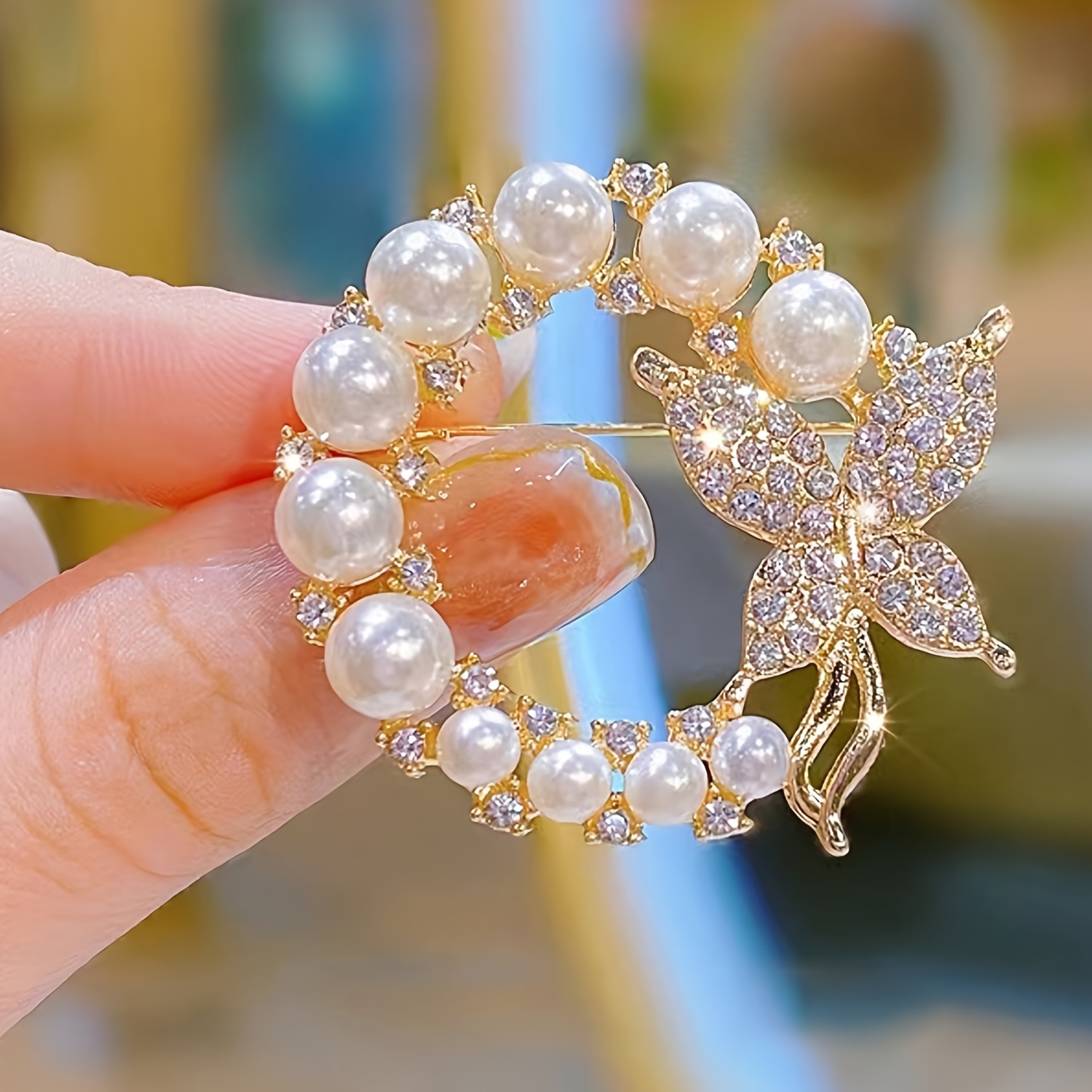 TEMU Broche de 1 pieza con y pedrería de strass, decoración de y de para trajes, vestidos y accesorios de vestir. Adecuado como regalo para mejores ,