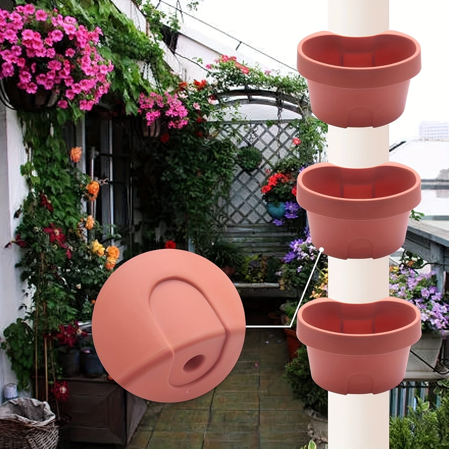 JAPCHET Confezione Da 30 Piattini Per Piante Rossi | Diametro 26 Cm, Vassoi In Plastica Resistente | Impermeabili E Antiurto, Per Vasi Da Fiori Interni/esterni