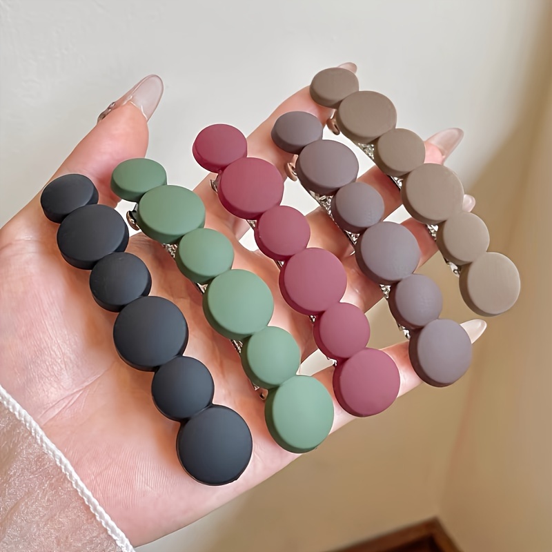1/3/5 Paquete de elegantes pinzas para el cabello mate para mujer, forma de  fuente minimalista de color acrílico pinza de para cabello