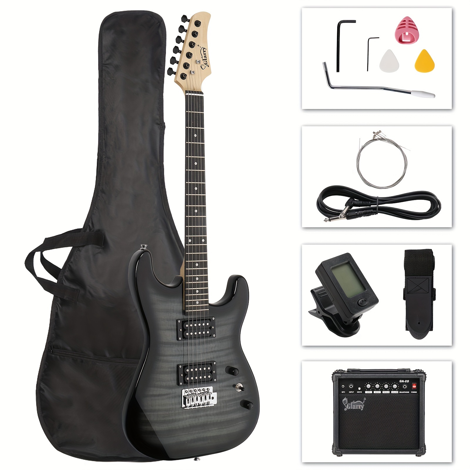 

Electric Guitar Starter Kit + Speaker Set Double Pickup 39.17 X 12.99 X 2.36in