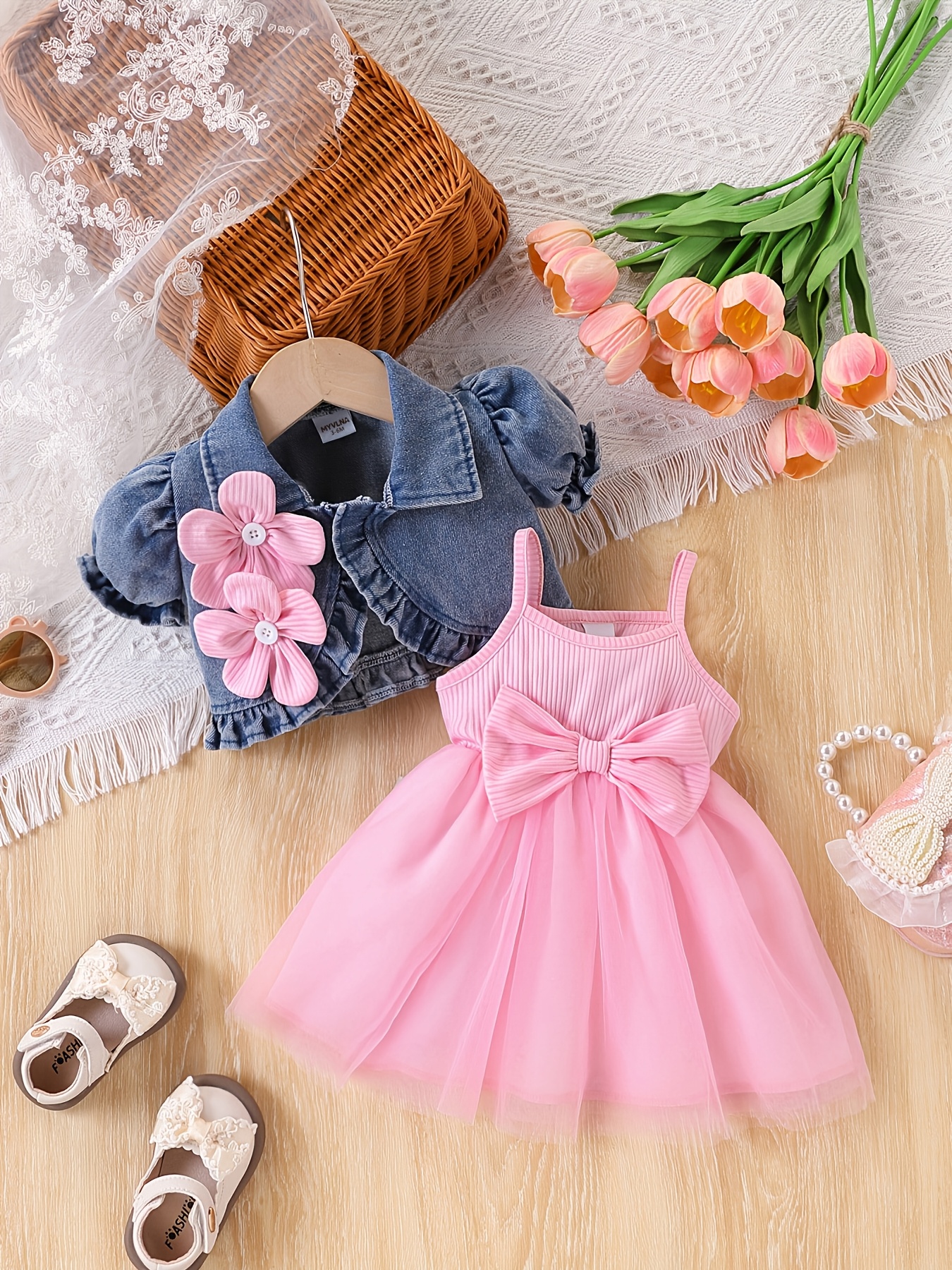 open lace back dress Faith Denim Jacket  Retrofete