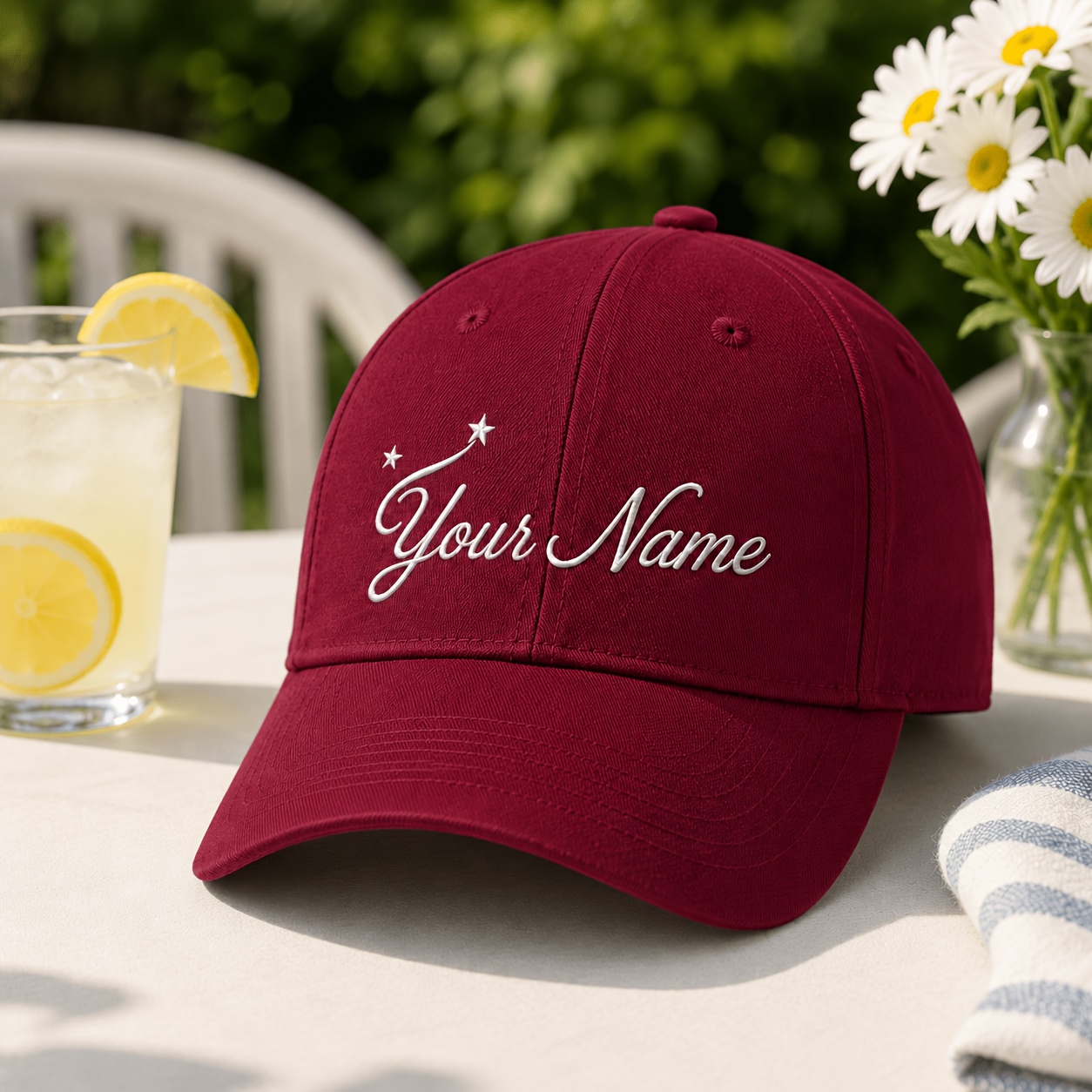 TEMU Cappellino da baseball personalizzato con minimalista a forma di stella e orbita, unisex, regolabile, casual, a tutti gli abiti, cappello da