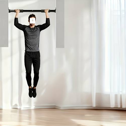 1 adjustable black pull up bar 24 4 39 4 inches wall mounted durable fitness equipment for upper body workout no power required