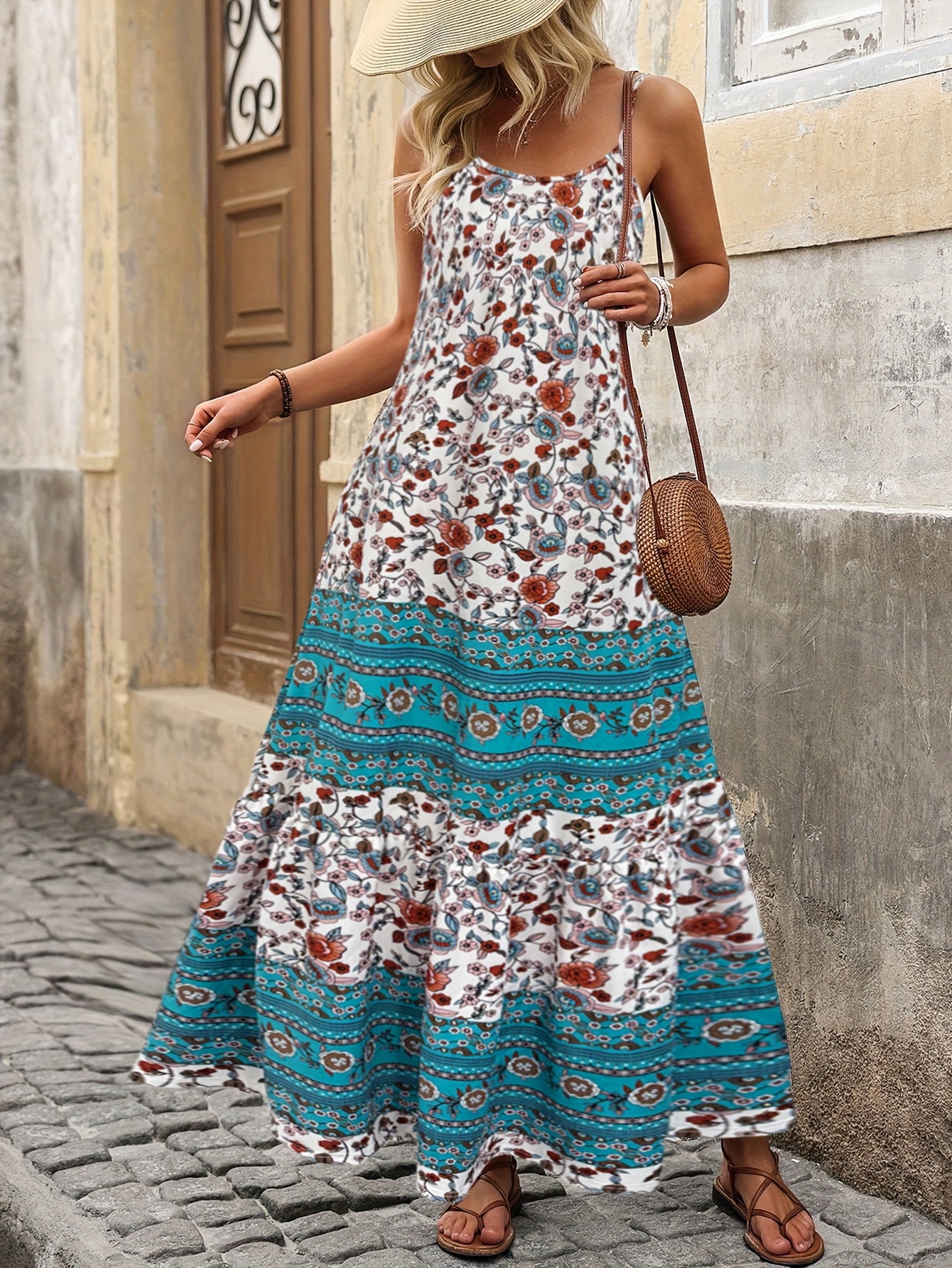 Floral Print Cute Sundresses For Vacation Women's Floral Print