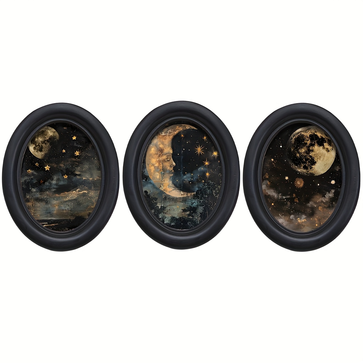Image of 3pcs, 3d Artwork At Bohemia, Framed In A Victorian-style Wooden Frame Measuring 7.87 By 7.87 Inches. An Addition To Your Home, Bedroom, Office, Or Farmhouse
