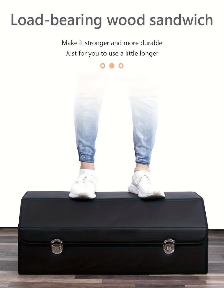  car supplies trunk storage box car solid color storage box multi functional folding lockbox multi size finishing box Product details 9