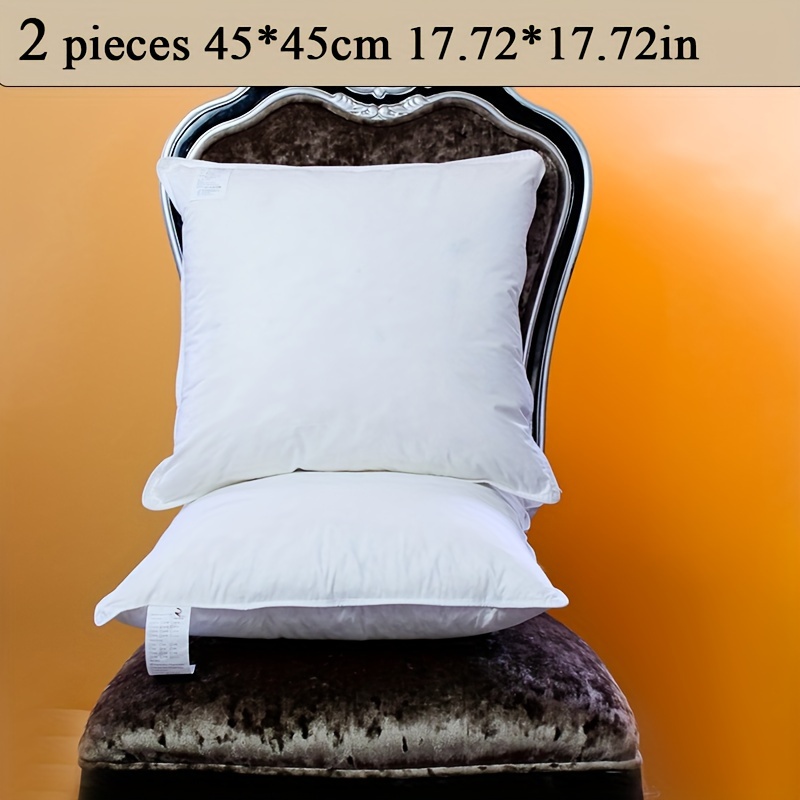 Image of 2-pack Cotton Goose Down Pillow Inserts With Pure Cotton Covers. Natural Goose Feather Filling, Anti-pilling Cotton, No Shedding, Machine Washable, Essential For Home Bedroom, Promotes Sleep
