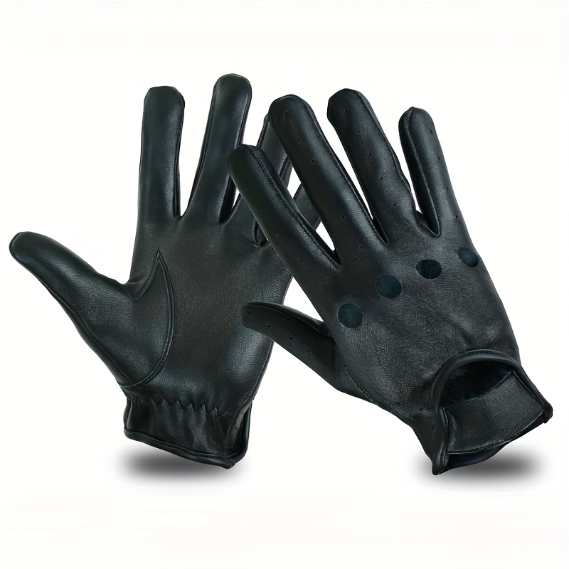 Grain Cowhide Leather Drivers Gloves