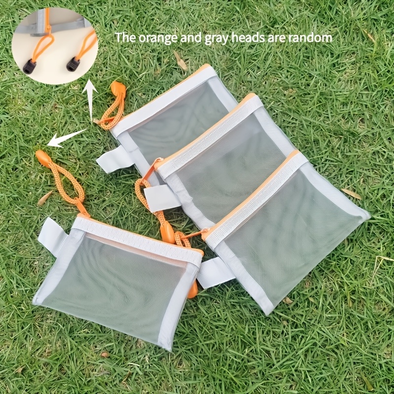 Image of 5pcs Minimalist Storage Bags With Zippers - Small Organizer For Accessories, Keychains, Cards, And , Portable For Small Items (random Clasps)