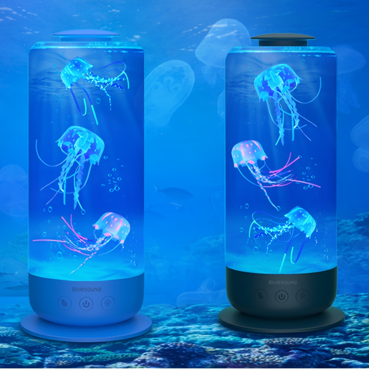 

Elegant 11-inch Jellyfish Led Ambient Table Lamp With Quiet - 7 Light, 4 Settings For Aquatic , Usb Powered & Rust-resistant - Ideal For Living Room, Bedroom, Balcony, And Restaurant Decor