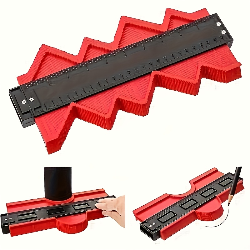 Ultimate Tracing Measuring Tool - Precision Shape Replicator, Multi-Functional Plastic Ruler for Woodworking, Corners, Carpet, Tile & Laminate - Ideal DIY Tool, No Electricity Needed, DIY Measuring Tool | Ergonomic Handle | Durable Plastic Ruler, Measuring Tape