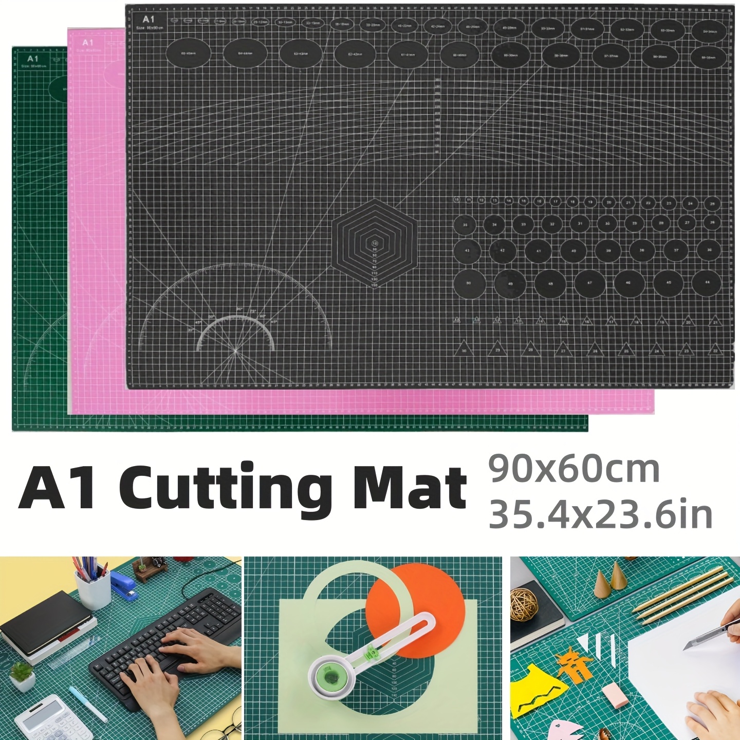 5 Tapis De Coupe PVC JIELISI Pour Cutter A4 - 37.5x25cm - Lot De 5 Neufs