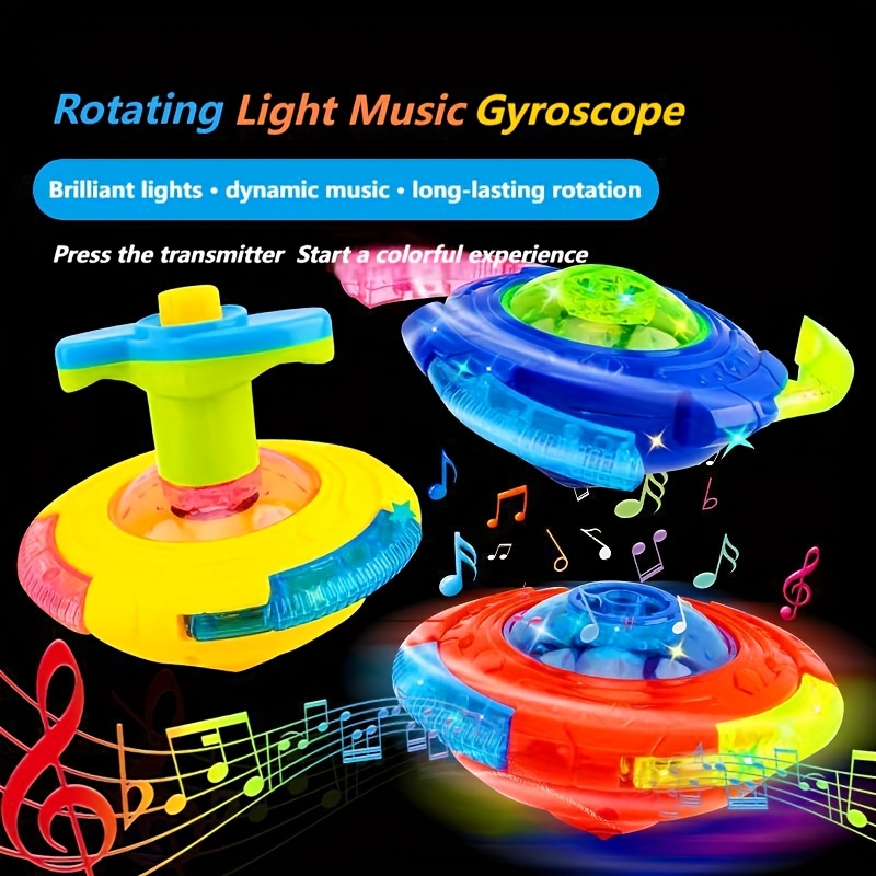 Holiday Gift UFO Gyroscope Toy with Glowing Lights