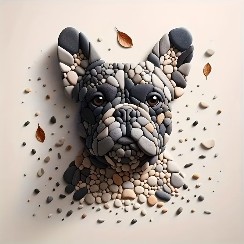 

3d Cartoon Stone Cute Puppy Theme Diamond Painting Kit, Suitable For Office, Hotel, Coffee Shop And Home Wall Decoration. For Friends And Relatives