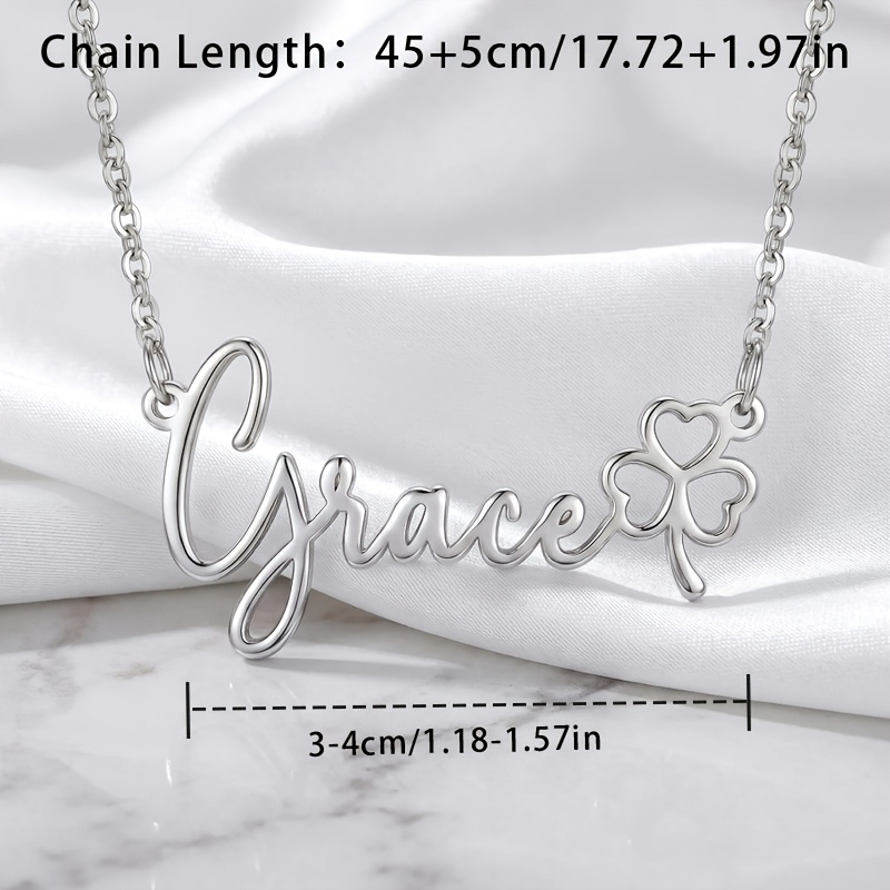 Personalized Stainless Steel Name Necklace, 18K Gold Plated