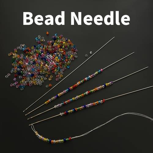 10 25pcs ultra fine beading needles thin long needles bead needle rice bead needle beading needle handmade necklace bracelet needle suitable for different lengths beading 5 sizes are