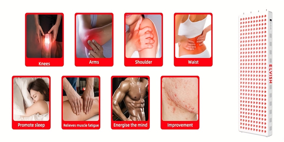red light   panel 660 nm 850 nm built in timer 300 leds for sleep promotion body strengthening fatigue relief and   e1500 suitable for   men and women holiday gift Product details 2