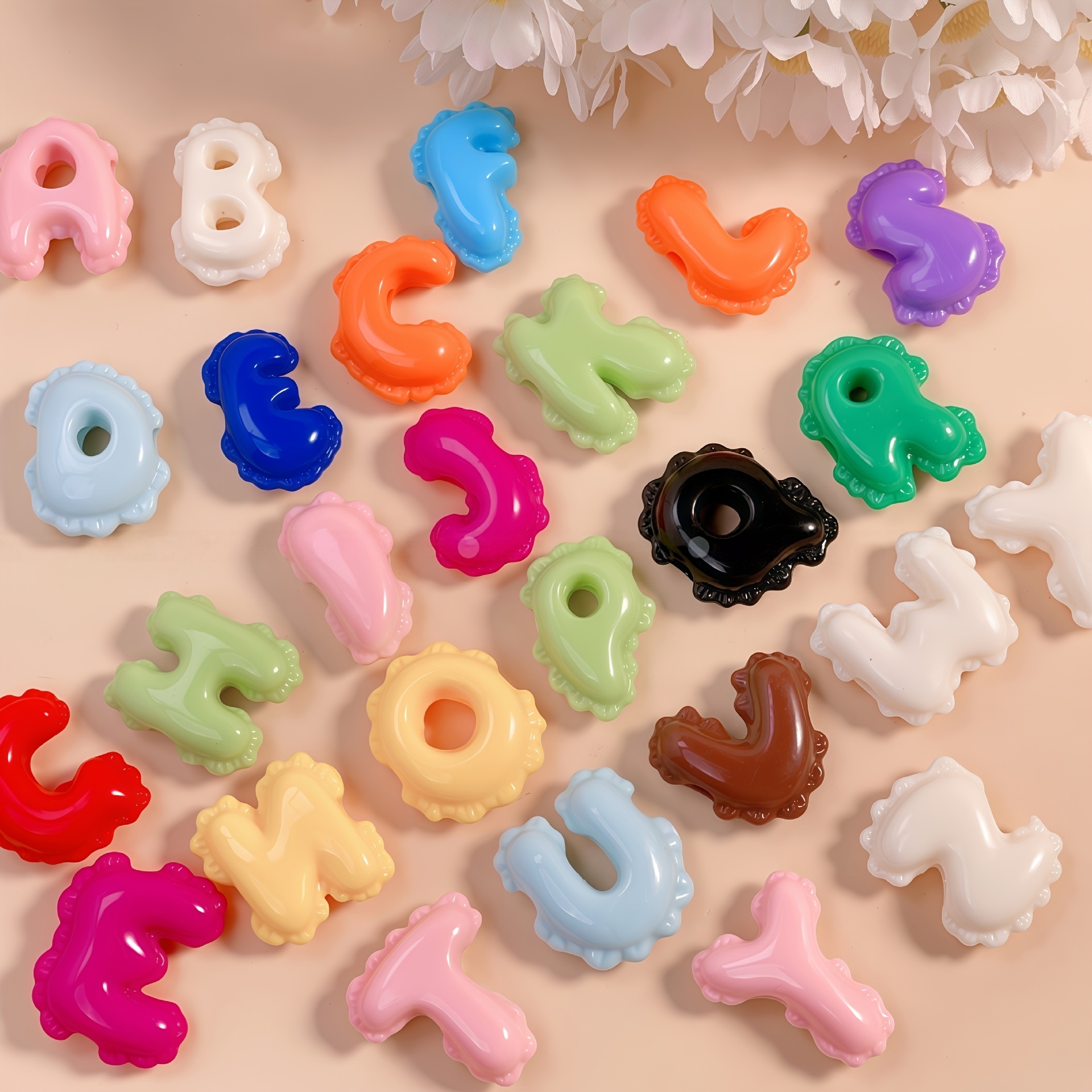 TEMU 250g/131pcs, Balloon Letter Beads. Mixed Colors. Very Suitable For Bracelets, Necklaces, Backpack Additions, Decorative Pendants, And Other