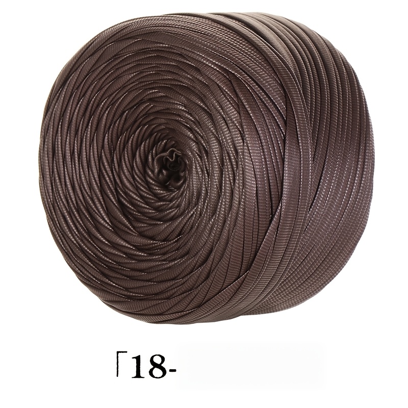 TEMU Hilo de cuero sintético Premium de 200G, hilo de cinta mate, material para tejer a , adecuado para bolsos de crochet y tejido, pantuflas y para