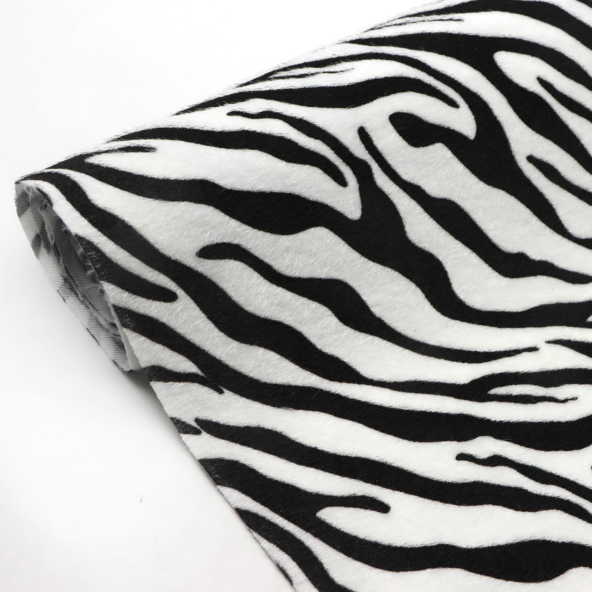 TEMU 1pc Premium Zebra Striped Velvet Fabric - Pre-cut 55.12x11.81inch Size,unique Pattern, Durable & Versatile For Diy Earrings, Bags, Shoes - Ideal