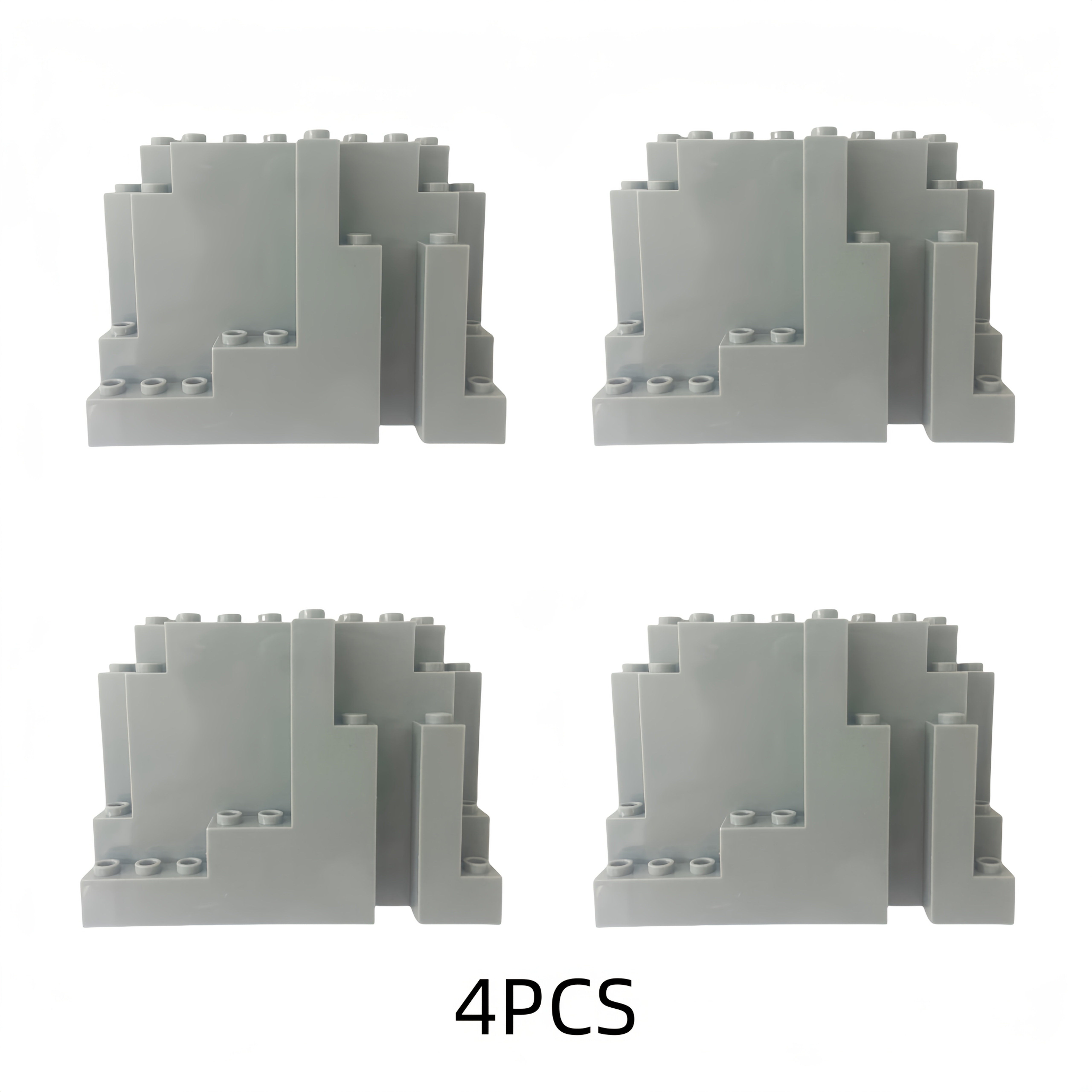 4pcs Mountains Hills Building Blocks Diy Toys Moc Accessories Basic Components Wild Parks Construction Model Bricks Decoration Scene Toys Creative Blocks Set 6082