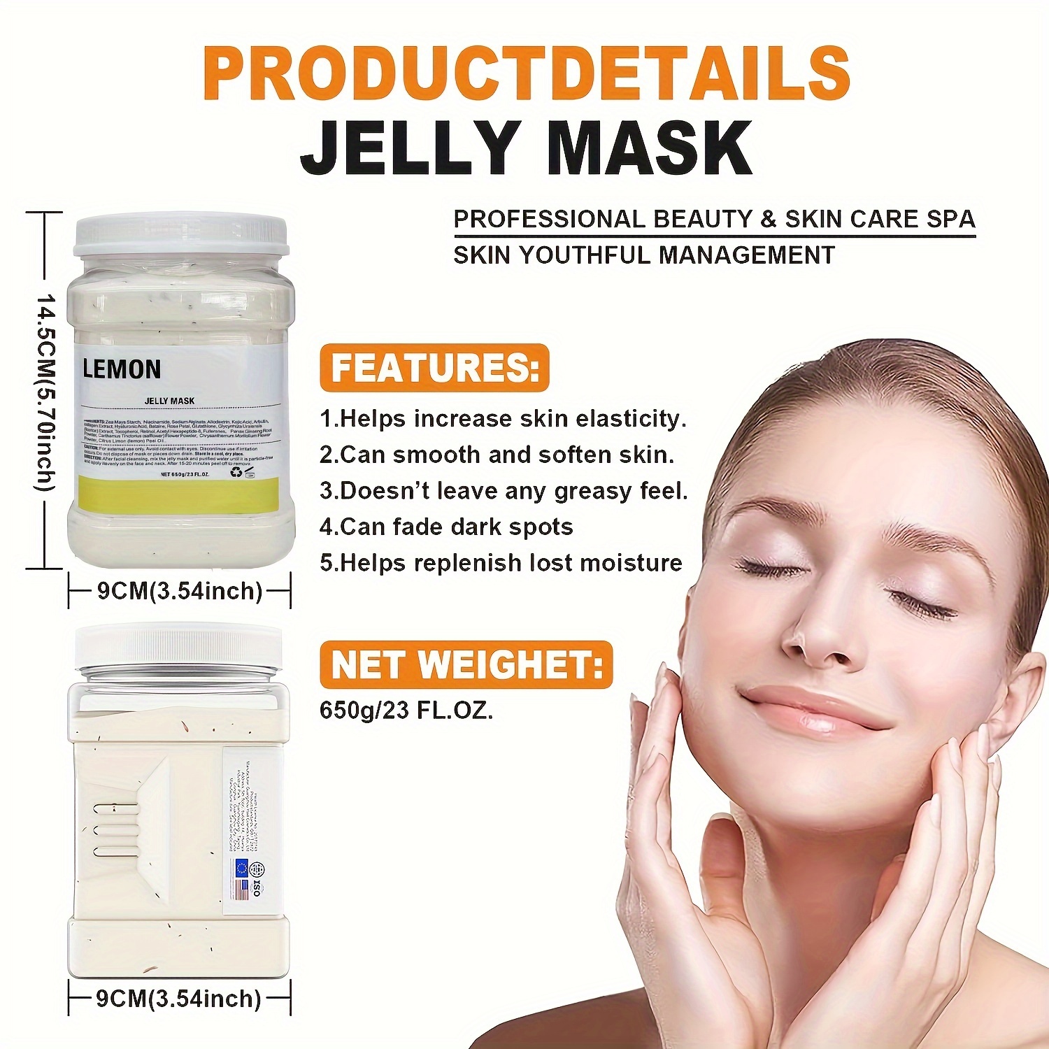 Jelly Mask Powder Facials Skin Care Natural Lemon Gel Face Temu