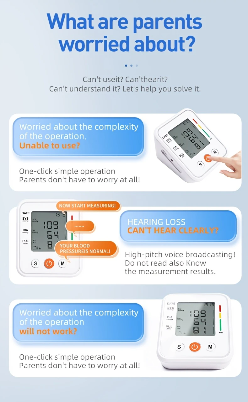 b01 arm type blood pressure meter fully meter display simple operation cuffs adjusted suitable for family high and low blood pressure arrhythmia test elderly health guards details 1