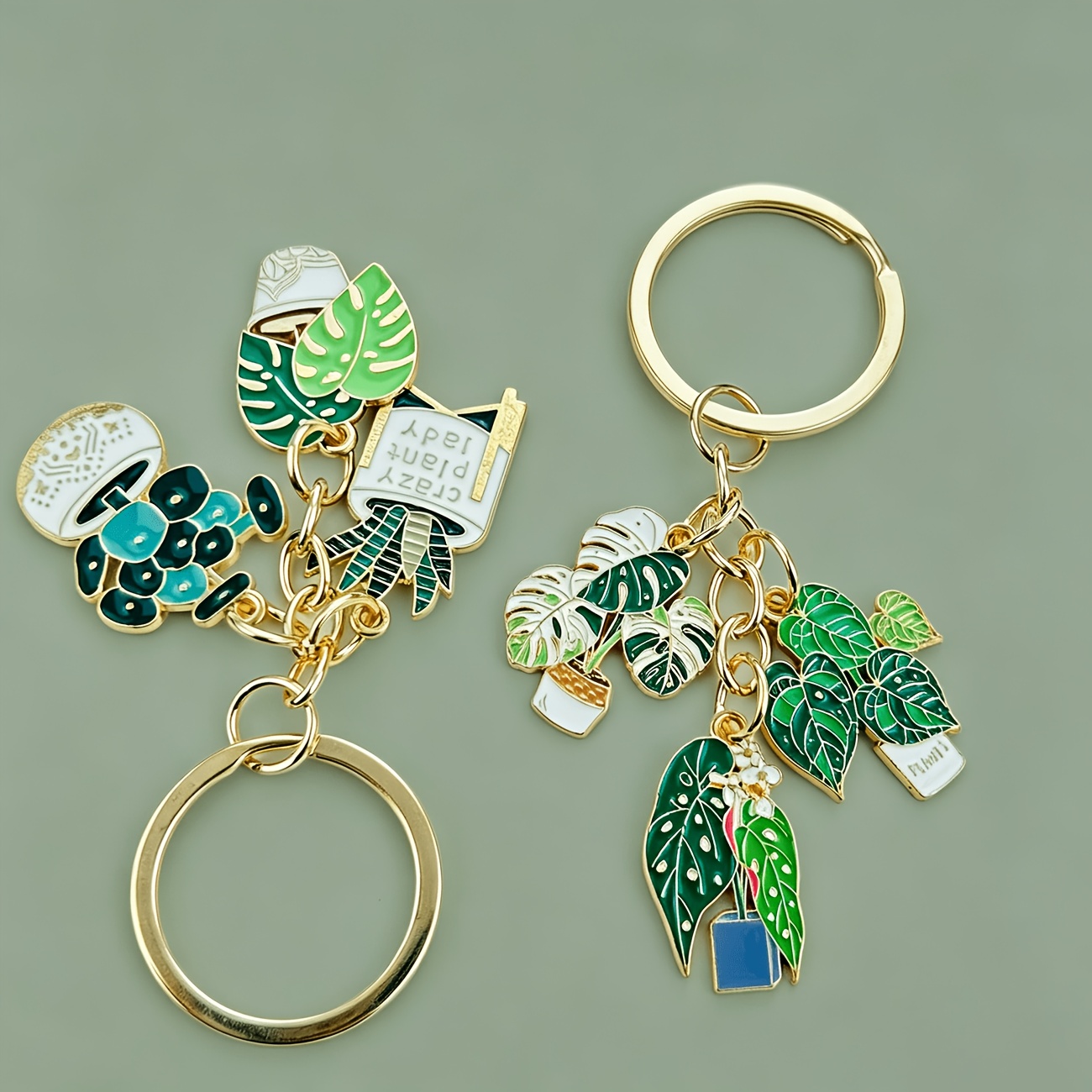 TEMU 2pcs And Popular New Succulent Plant Keychain Fashionable Small Additions Used With Backpacks And Clothing, Suitable For Men And Women Exquisite