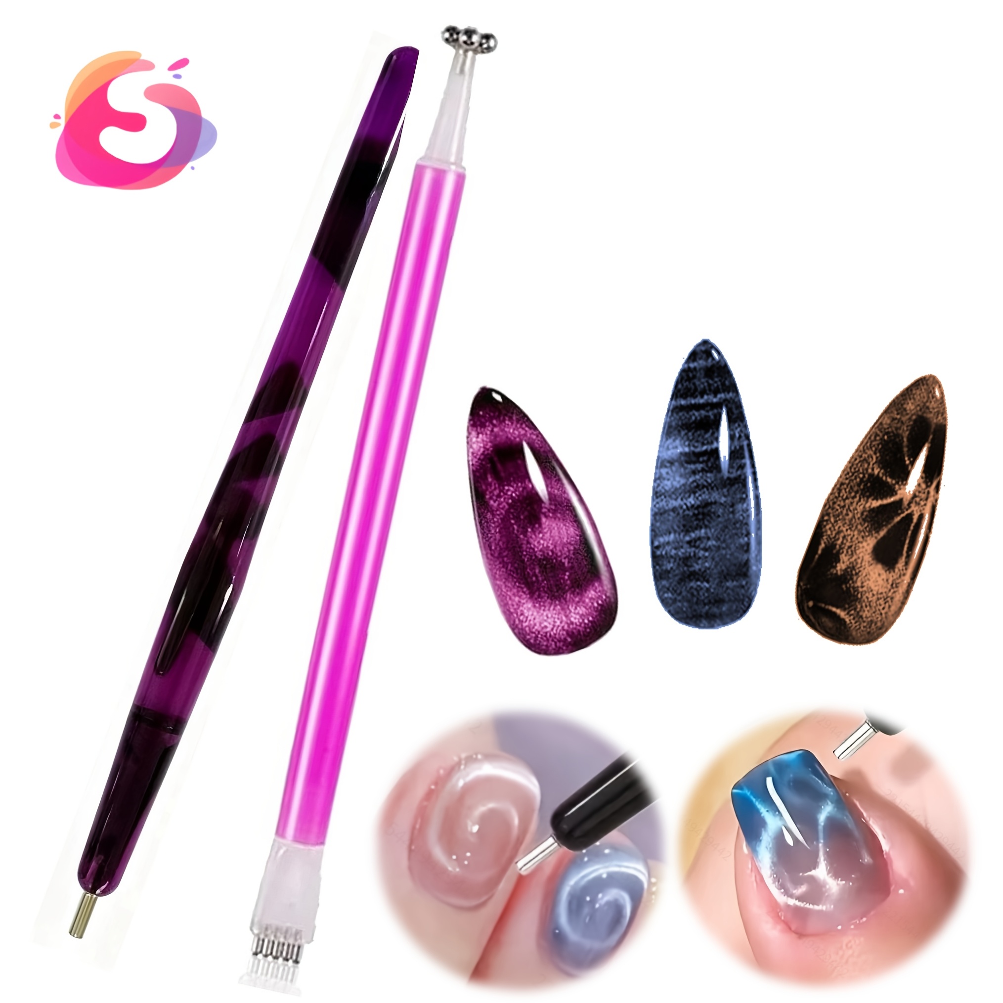 Cat Eye Gel Nail Polish Tools Set, Nail Art Tool Set For Cat Eye Nail Polish, Nail Magnet Tool, Professional Pen For Nail Art Nail Salon Or Diy, Nail Art Supplies, Nail Tech Must Haves