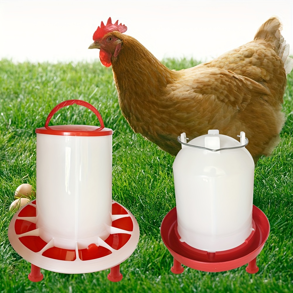 

2-pack Poultry Feeders And Waterers Set - 6kg Capacity Feeder And 6l Capacity Waterer With Tray - Durable Polypropylene, Hangable, Automatic Refill - No Electricity Or Batteries Needed