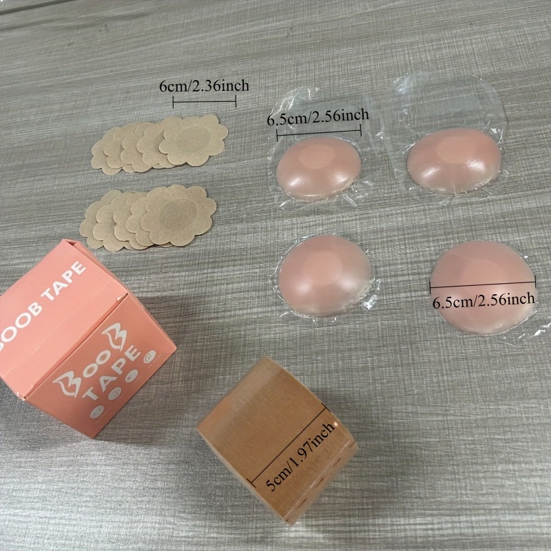 Image of Women's Invisible Accessories Compatible For Strapless Dresses, Adhesive Breast Support Patches & Lift Enhancer - Discreet Underwear For Wedding,, Casual Attire