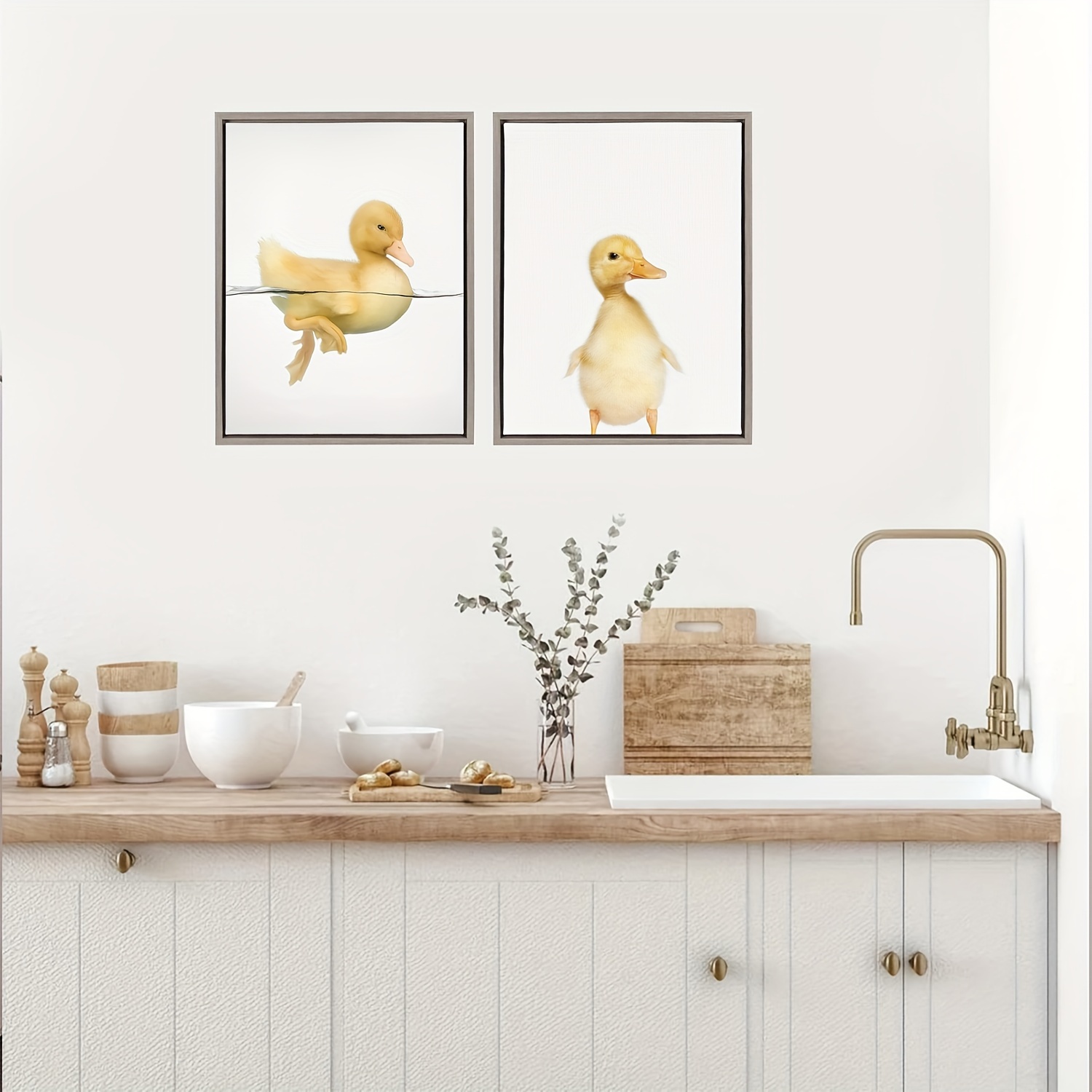 Elephant Baby & Duck Baby Animal Art Poster Print Picture 20x30Inch :  : Home