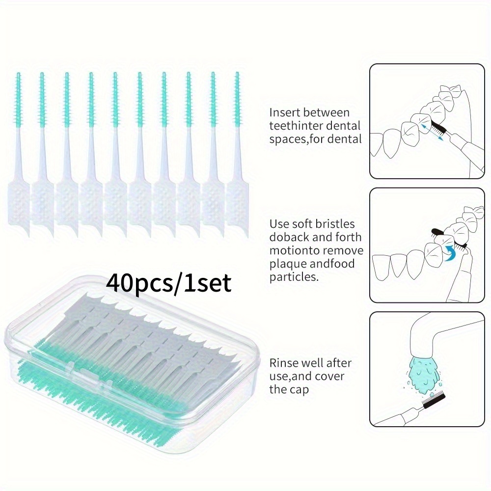Cofoe 100pcs Dental Floss Sticks Oral Teeth Cleaning Flat Wire