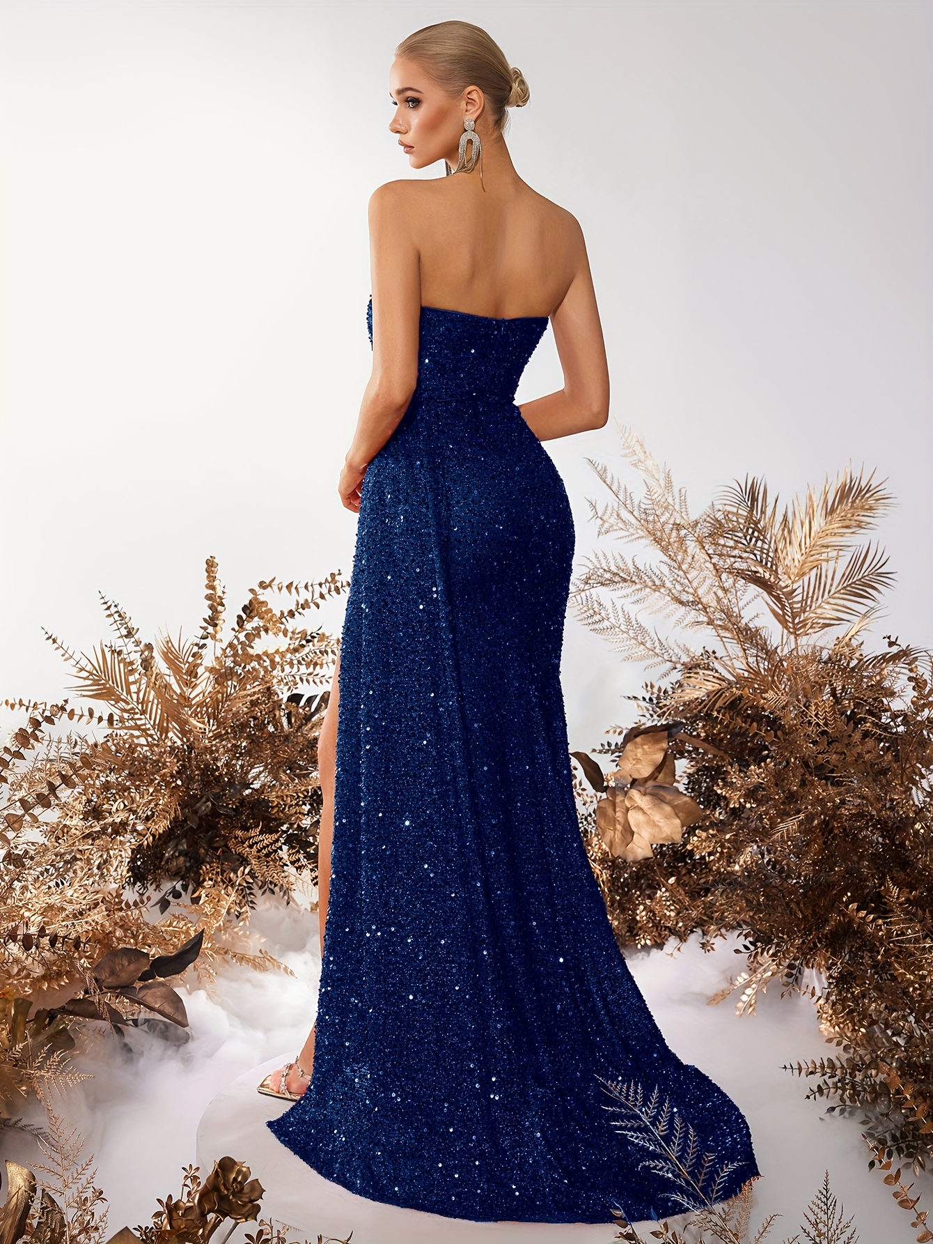 sachin and babi light blue dress Elegant Formal Black Strapless Sweetheart Mermaid Long Prom Dress, PD3   SposaBridal
