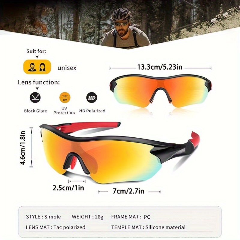 Stylish Sports Glasses Suitable Cycling Hiking Fishing. Temu