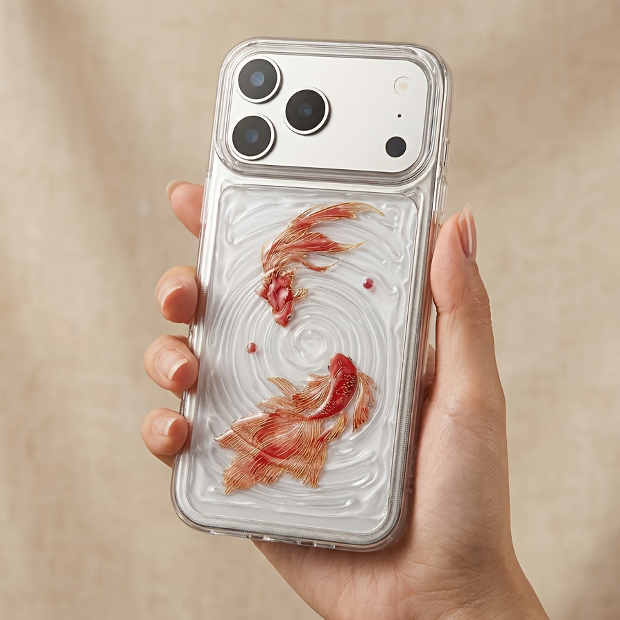 phone case carp water ripple handmade case suitable - Temu Mauritius