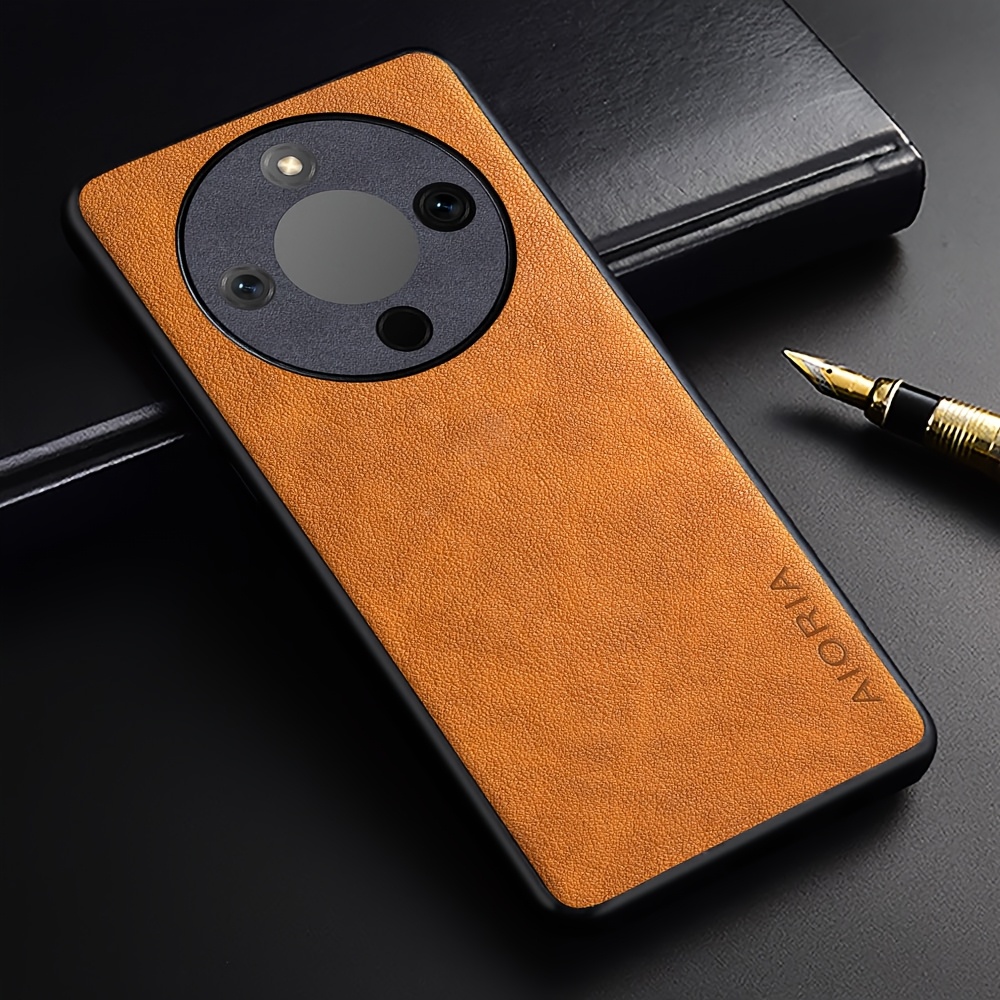 TEMU Premium Synthetic Leather Case Phone Cover Retro Design Lite Full Protective Case