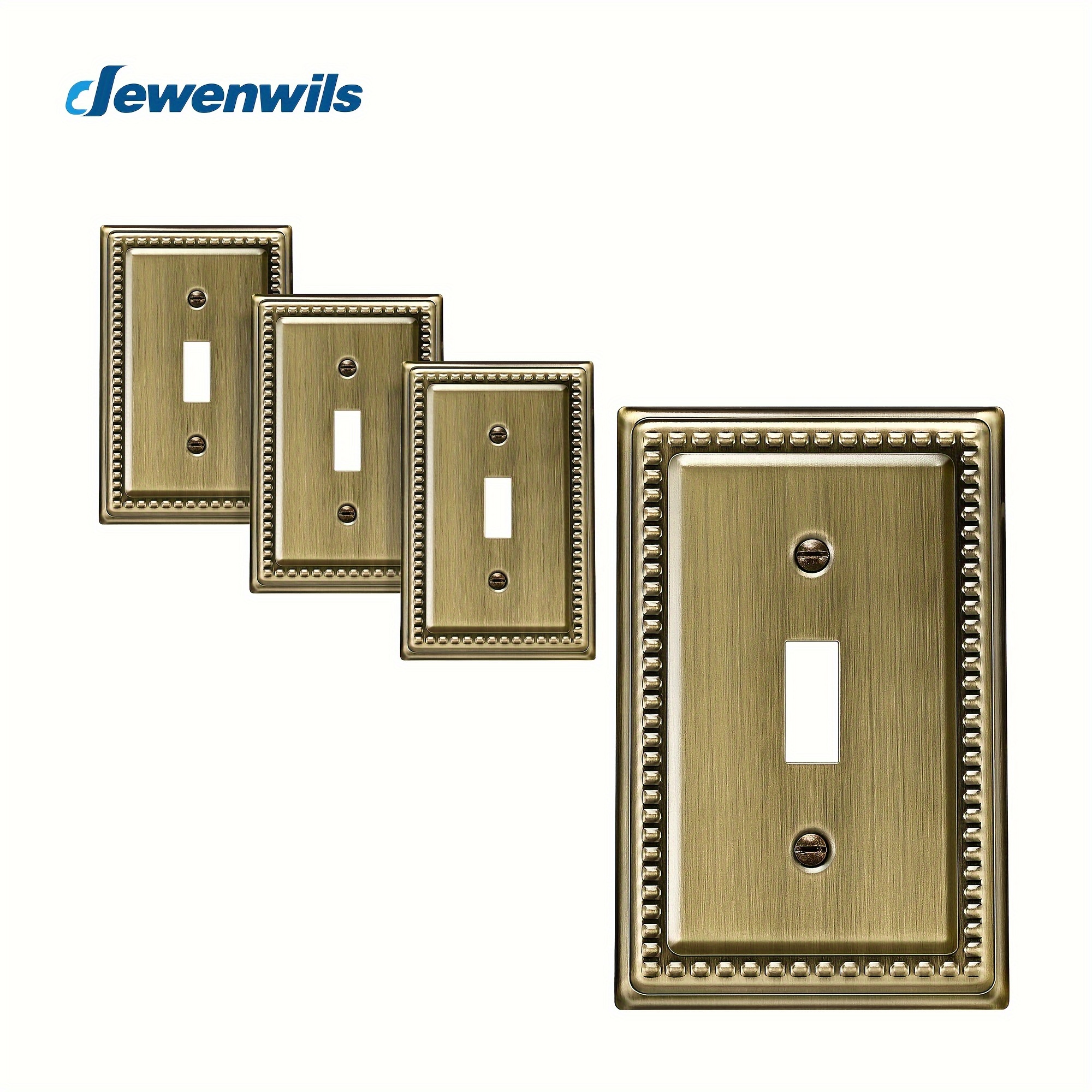 

Dewenwils Antique Brass Light Switch Cover Metal Toggle Light Switch Wall Plates Decorative Outlet Covers For Home Office Htwp03e