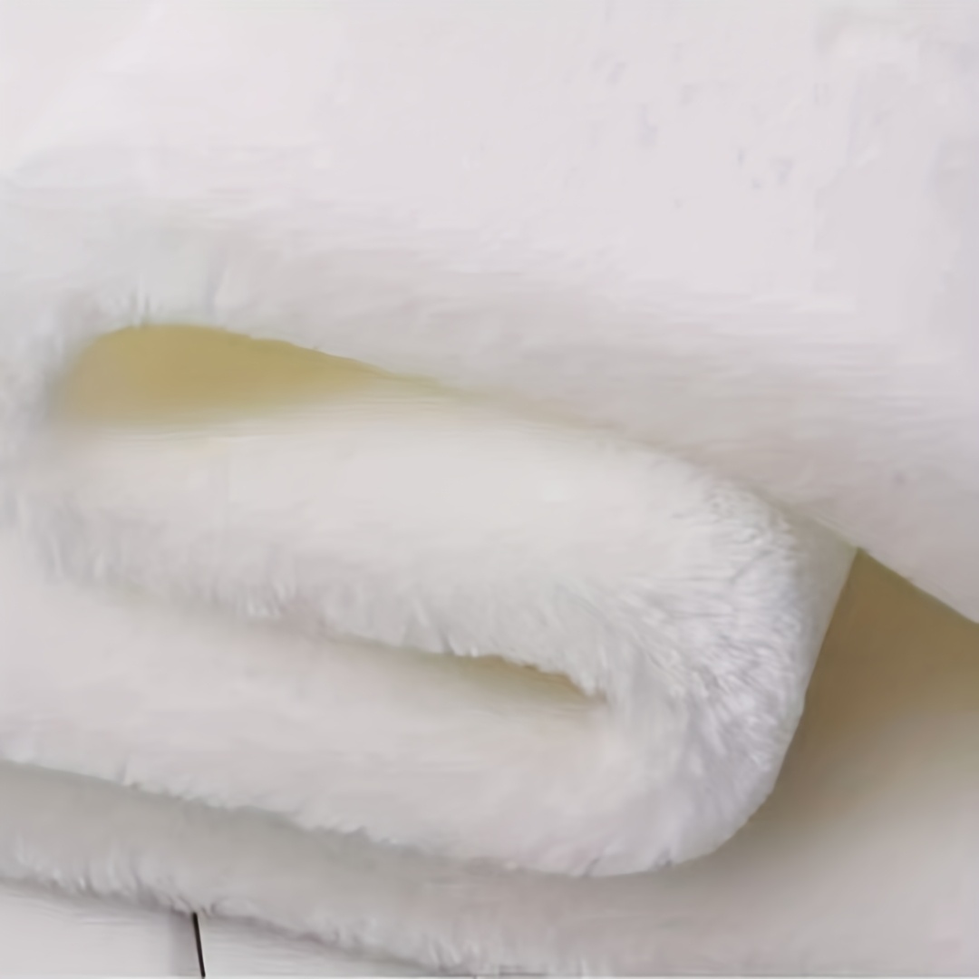 TEMU 1 pièce de tissu pelucheux, doux et moelleux, idéal pour chaussures, chapeaux, projets DIY, artisanat fait main, sacs, coussins, matériau