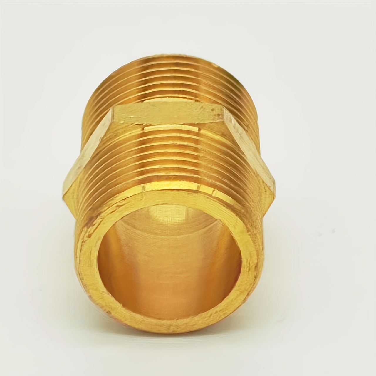 Image of 3/4" Male To 3/4" Male Connector, Brass Garden Hose Adapter, 3/4" Male To Male Hose Adapter, Garden Hose To Pipe Fitting