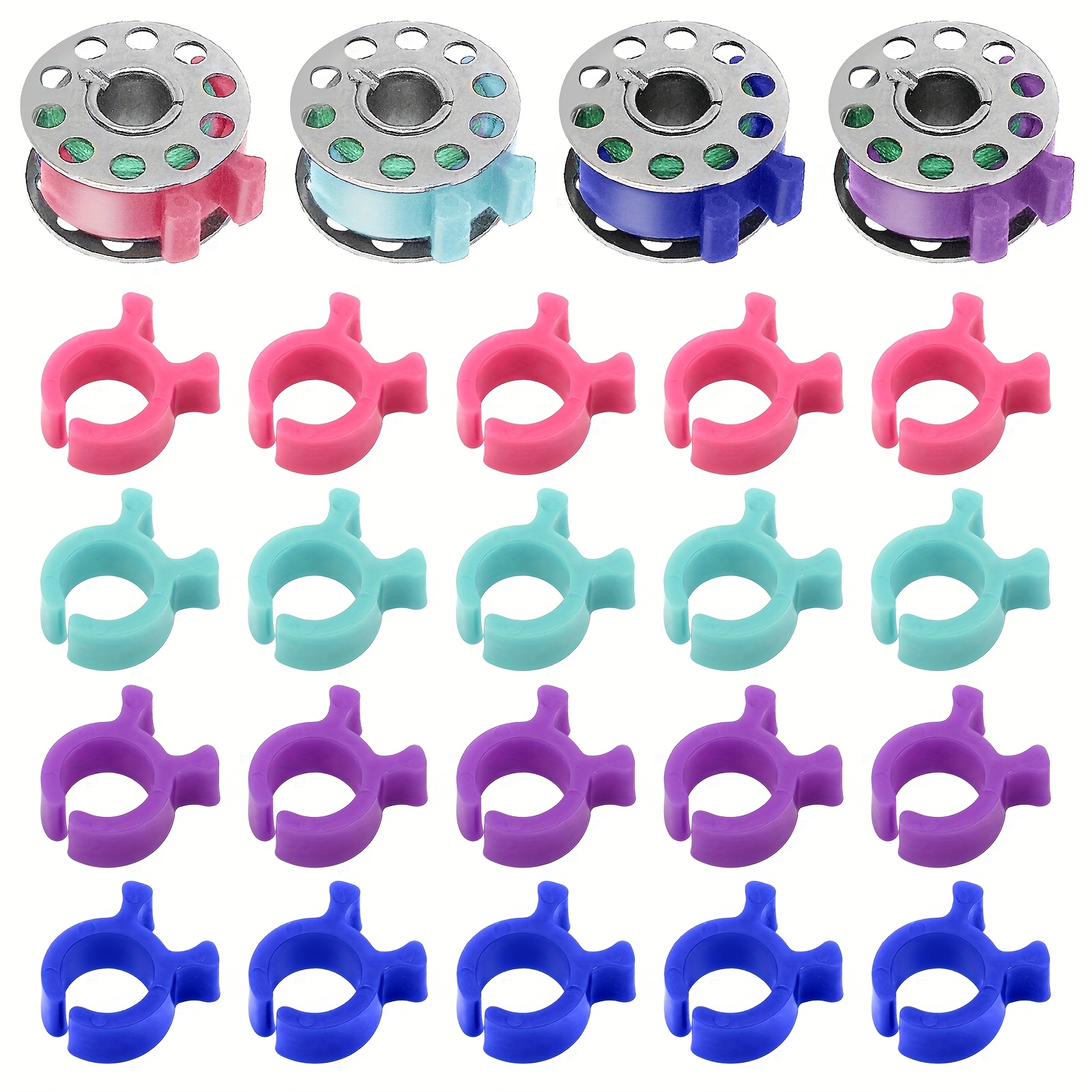 

20/40/60/80//120pcs Spool Clip Spool Protector, Spool Top Fits All Popular Spool Sizes - Thread Locking Organized And Tidy