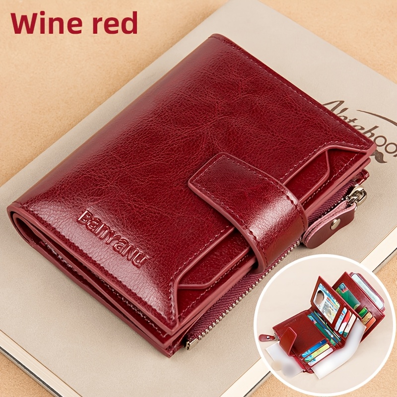 New Women's Short Exquisite High-end Coin Purse, Fashionable Folding Wallet, Slim Cardholder