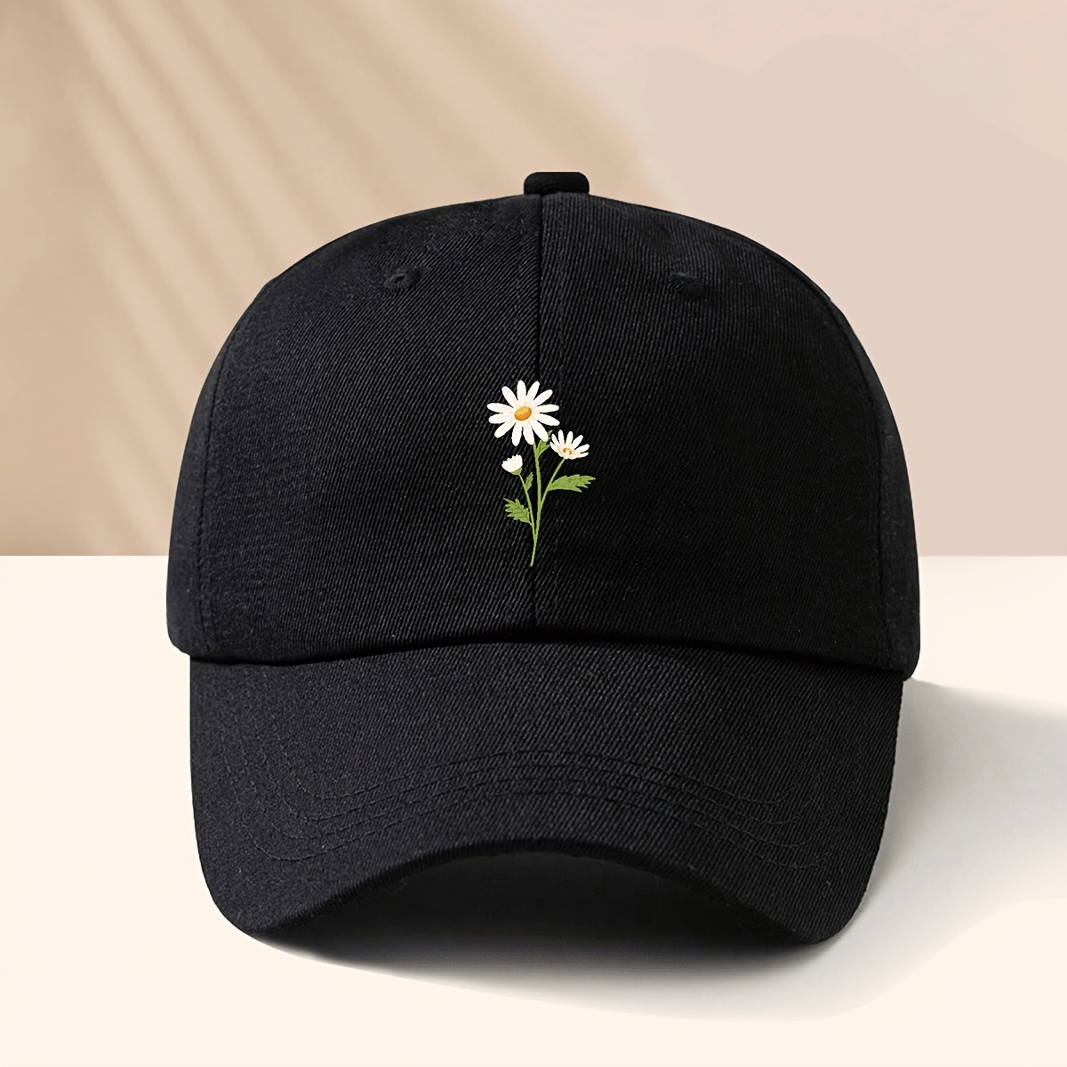 TEMU 1pc "" Printed Baseball Cap, Easy Fashionable Soft Sweatband, Adjustable Size, Lightweight Multifunctional Retro Dad Hat, Suitable For Outdoor