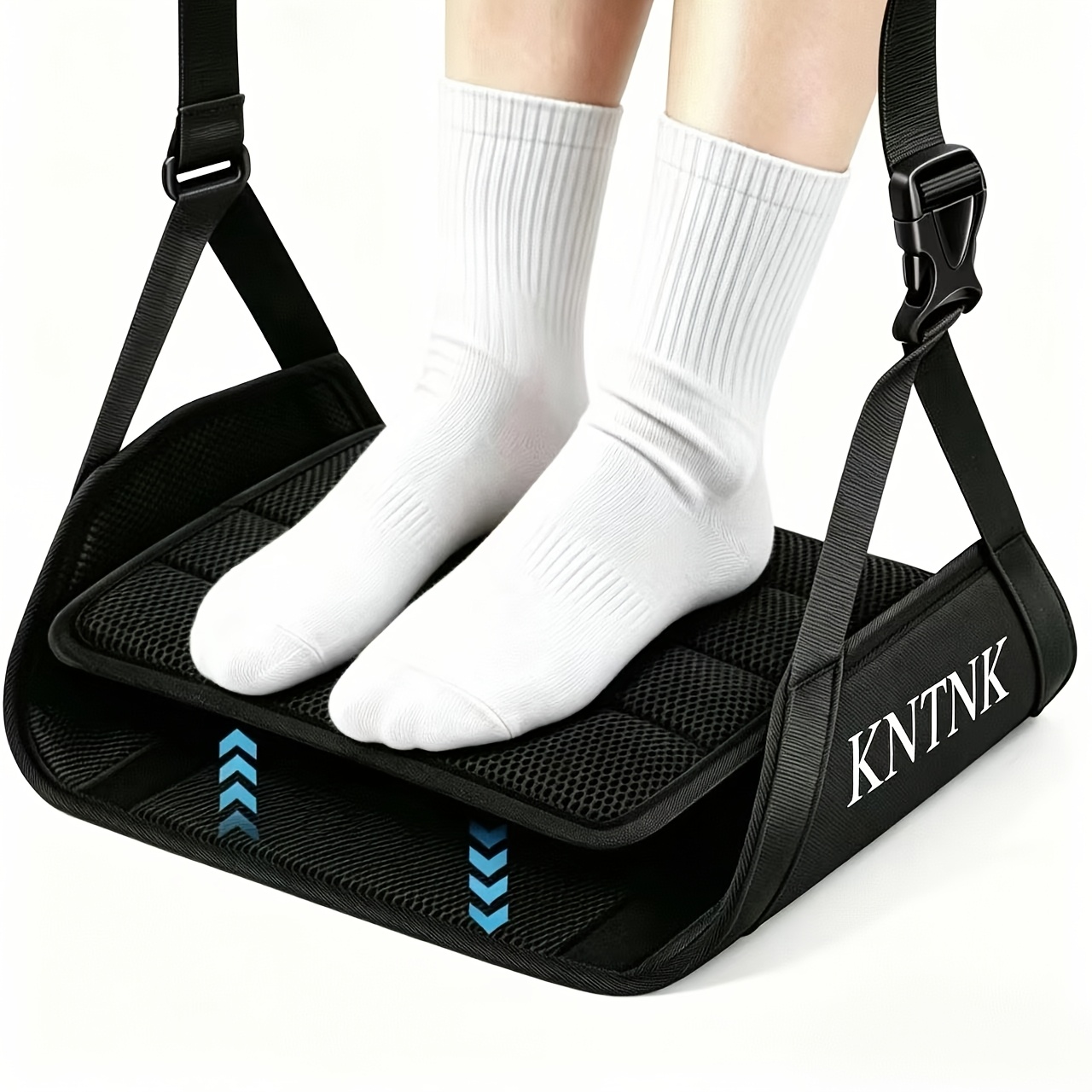 TEMU Airplane Footrest With 2-in-1 Detachable Support Cushion, Thickened Adjustable Footstool, Portable Long-distance Flight Office And Car