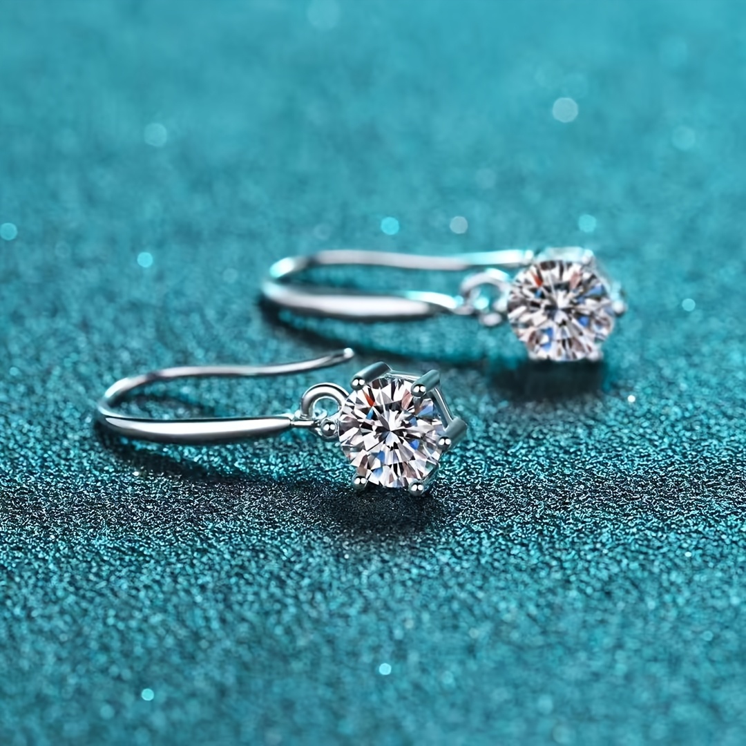 

S925 Sterling Silver Moissanite Earrings Women's Earrings Valentine's Day Engagement Birthday Gift And Gift