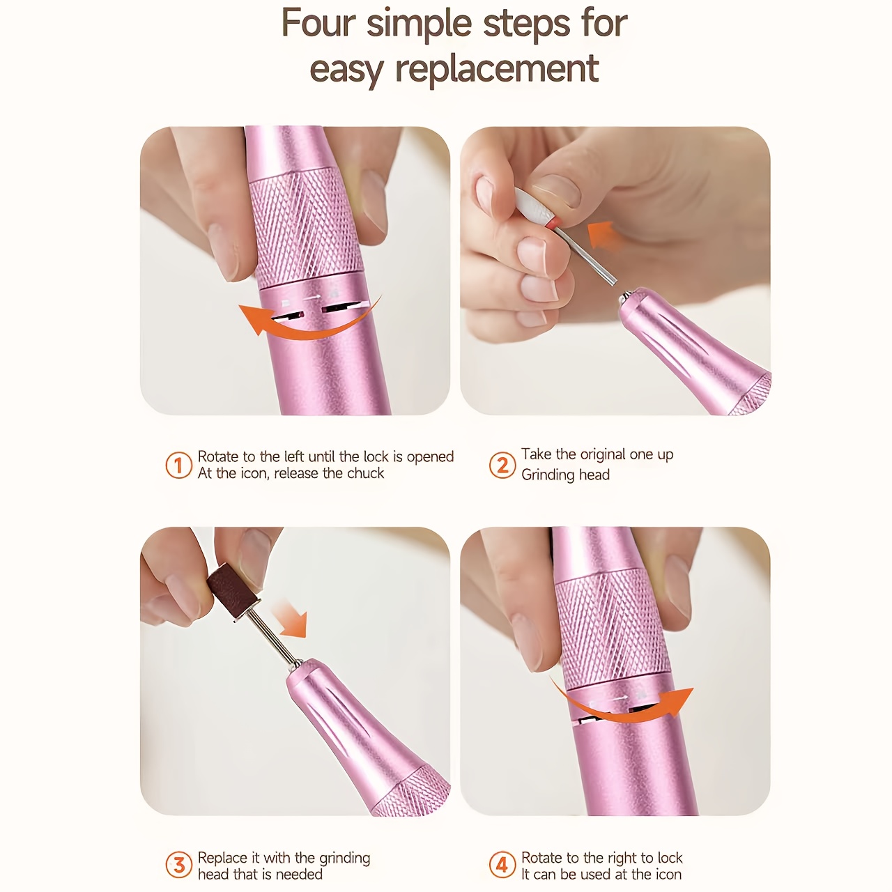 Portable Electric Nail Grinding Machine with 7 Bits