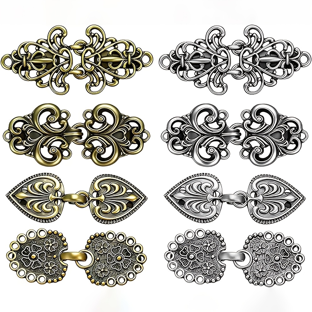 TEMU Lot de 8 pinces à pull vintage pour fixer les pulls ; pinces à châle vintage en métal, adaptées aux hommes et aux femmes ; pinces à dans le dos