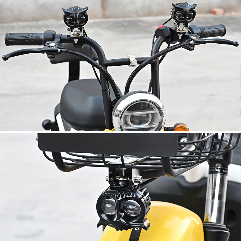 1pc/2pcs lumière de pédale de moto électrique     de tête de chat, avec 4   différents Détails du produit 1