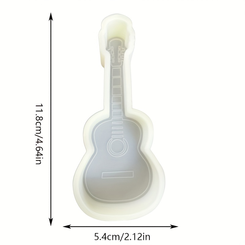 1pc Guitar-shaped Air Freshener Silicone Mold, Plaster Mold, Resin Liquid Mold